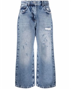 Укороченные джинсы с эффектом потертости Patrizia pepe