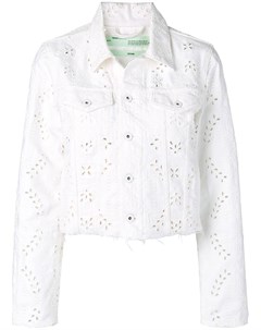 Джинсовая куртка с английской вышивкой Off-white