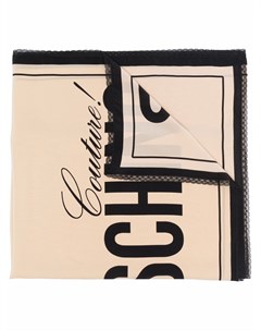 Шелковый платок с логотипом Moschino