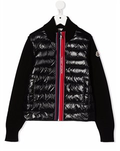 Пуховик с нашивкой логотипом Moncler enfant