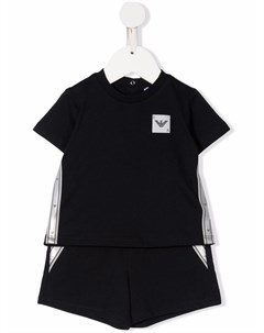 Спортивные шорты с нашивкой логотипом Emporio armani kids