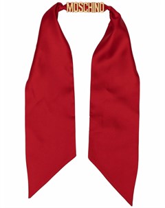 Шелковый платок с логотипом Moschino