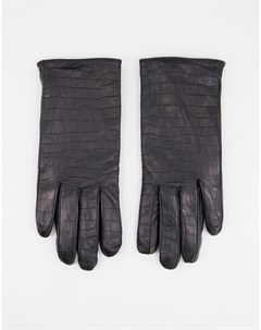 Кожаные перчатки с крокодиловым рисунком Barney s Originals Barneys originals