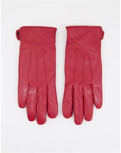 Красные кожаные перчатки с накладками для сенсорных экранов Barney s Originals Barneys originals
