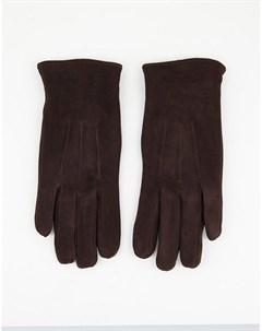 Коричневые замшевые перчатки Barney s Originals Barneys originals