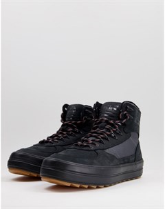 Кожаные горные ботинки черного и серого цвета alzano Ellesse