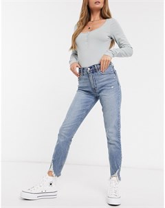 Выбеленные зауженные джинсы с потертым краем Abercrombie & fitch