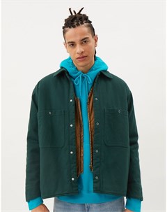 Темно зеленая выбеленная куртка Aaron Weekday