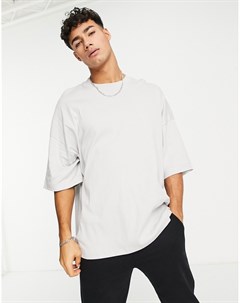 Светло серая премиум футболка в стиле extreme oversized Topman