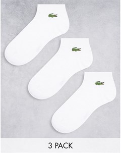 Набор из 3 пар белых спортивных носков Lacoste
