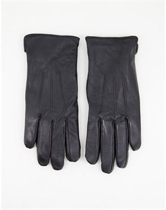 Черные кожаные перчатки с накладками для сенсорных экранов Barney s Originals Barneys originals
