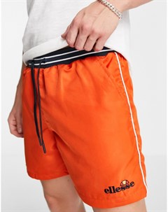 Оранжевые шорты с маленьким логотипом Ellesse