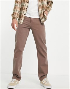 Коричневые выбеленные джинсы в винтажном стиле Asos design