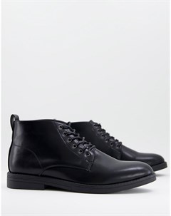 Черные ботинки на шнуровке New look