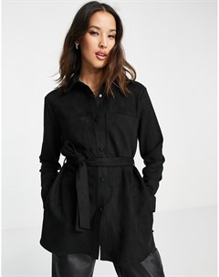 Черная куртка из искусственной замши Vero moda