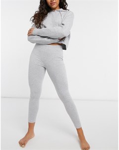 Пижамные леггинсы серого меланжевого цвета от комплекта Asos design