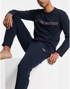 Пижамный комплект с крупным логотипом Emporio armani bodywear