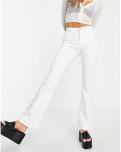 Белые расклешенные джинсы из переработанного смесового хлопка Jamie Topshop