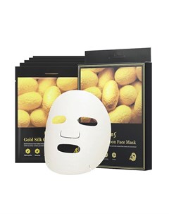 Антивозрастная маска для лица с протеинами кокона шелкопряда Gold Silk Cocoon Face Mask Kims