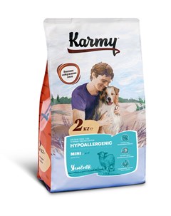 Сухой корм Hypoallergenic Mini с ягненком для собак мелких пород склонных к пищевой аллергии 2 кг Яг Karmy