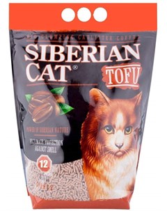 Наполнитель Тофу Кофе комкующийся для кошек 12 л 5 6 кг Сибирская кошка