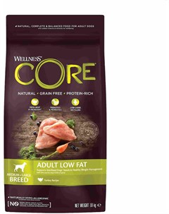 Сухой корм Healthy Weight беззерновой для поддержания идеального веса у собак средних и крупных поро Wellness core