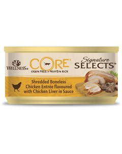 Консервы Signature Selects в соусе для кошек 80 г Измельченное куриное филе с куриной печенью Wellness core