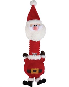 Игрушка Кристмас Санта с пищалкой для собак 45 см Красный Gigwi