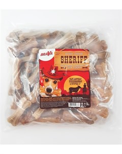 Лакомство Sheriff Сыромятная Прессованная Косточка для собак 7 5 см 50 шт Brava
