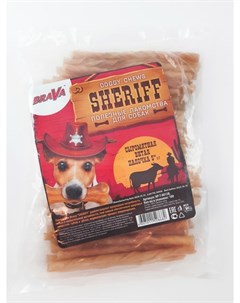 Лакомство Шериф Sheriff Сыромятная Витая Палочка для собак 12 5 см 100 шт по 5 г Brava