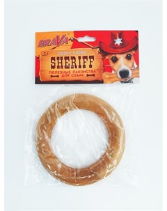 Лакомство Sheriff Сыромятное Прессованное Кольцо для собак 15 см 1 шт Brava