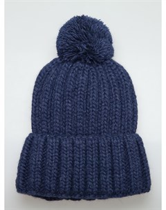 Тёмно синяя меланжевая шапка с помпоном Sevenext Profmax