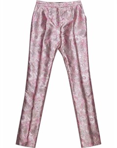 Жаккардовые брюки с цветочным узором Christopher kane