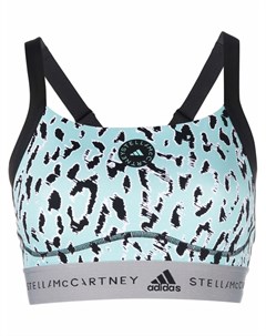 Спортивный бюстгальтер с леопардовым принтом Adidas by stella mccartney