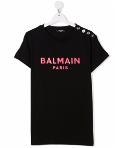 Футболка с логотипом Balmain kids