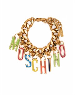 Цепочный браслет с логотипом Moschino