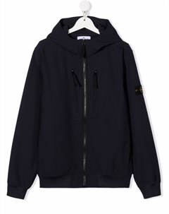 Куртка с нашивкой логотипом Stone island junior