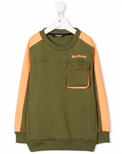 Толстовка с отделкой в полоску Balmain kids