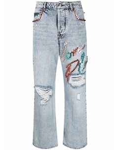 Широкие джинсы с заклепками Philipp plein