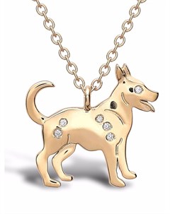 Колье Zodiac Dog из желтого золота с бриллиантами Pragnell