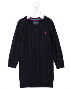 Трикотажное платье с вышитым логотипом Ralph lauren kids