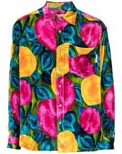 Бархатная рубашка с цветочным принтом Marni