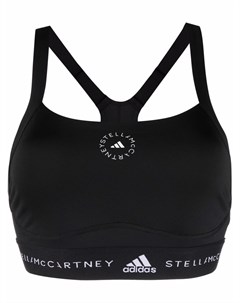 Укороченный спортивный топ с логотипом Adidas by stella mccartney