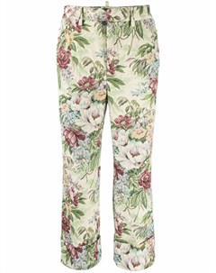 Укороченные брюки с цветочным принтом Dsquared2