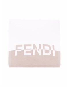 Двухцветное одеяло с логотипом Fendi kids