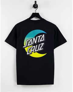 Черная футболка Santa cruz