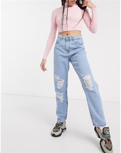 Светлые рваные джинсы в винтажном стиле Noisy may