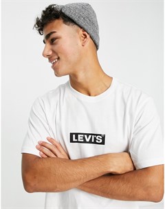 Белая футболка с маленьким прямоугольным логотипом Levi's®