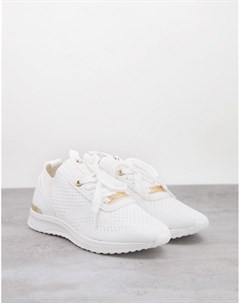 Белые однотонные кроссовки на шнуровке Kallie Miss kg