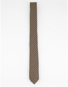Узкий галстук в винтажную клетку Asos design